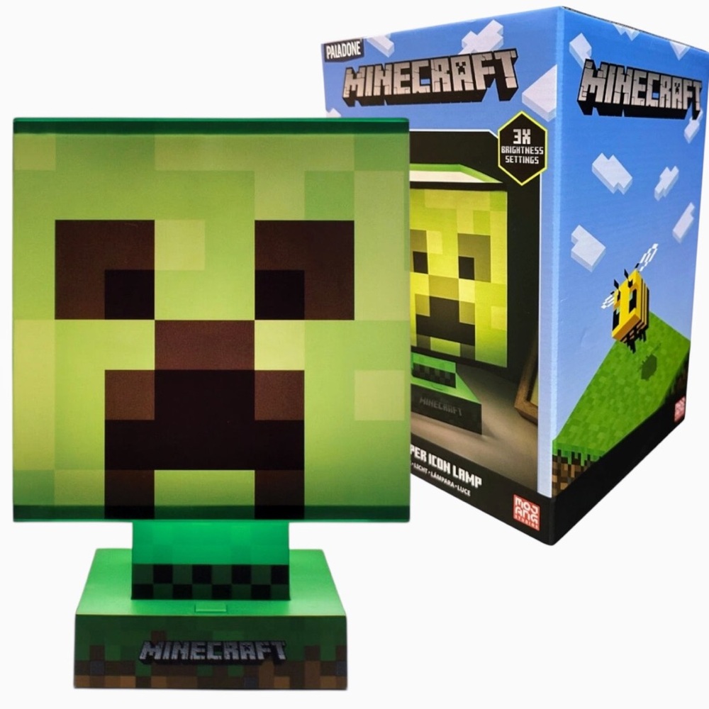 MINECRAFT CREEPER ICON 3D LAMP - Paladone - video games Collectible